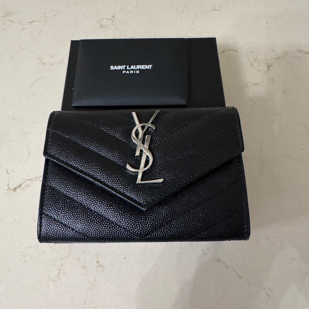 Saint Laurent Black Leather Wallet